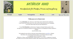 Desktop Screenshot of natuerlichhund-dd.de