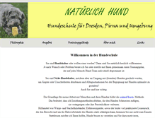 Tablet Screenshot of natuerlichhund-dd.de